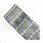 Brother's Hand Made Silver Modern Symmetric Design Silk Necktie Tie