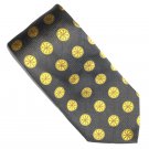 Giorgio Armani Black Gold Wheels Design Mens Necktie Tie Giorgio Armani Black Gold Wheels Design Mens Necktie Tie