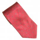 Nautica Red with White Dotted Lines Design Mens Necktie Tie