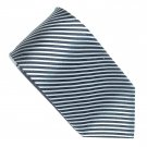 Nautica Black Silver Stripe Design Mens Necktie Tie