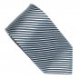 Nautica Black Silver Stripe Design Mens Necktie Tie