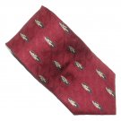 Bill Blass Red Yellow Blue Geometric Design 100% Silk Necktie