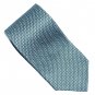 Kenneth Cole Reaction Blue Green Grey Black Geometric Design Mens 100% Silk Necktie Tie