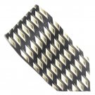 Croft & Barrow Black Beige Brown Design 100% Silk Necktie Tie
