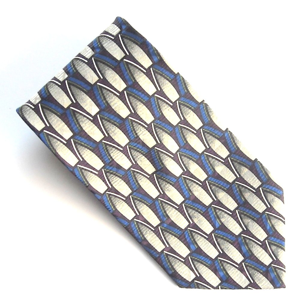 Z Inc Red White Blue Abstract Design Silk Necktie Tie