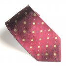 Tommy HilFiger Burgundy Red Yellow Design Necktie Tie
