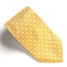Bill Blass Yellow Geometric Blue Design 100% Silk Necktie Bill Blass Yellow Geometric Blue Design 100% Silk Necktie