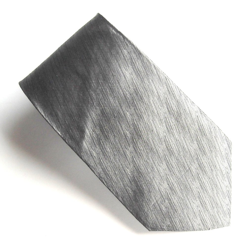 Pierre Cardin Silver Gray Art Deco Design 100% Silk Necktie Tie