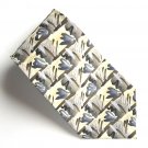 J Garcia Butterflies III Black Beige Brown Art Deco Design Silk Necktie Tie