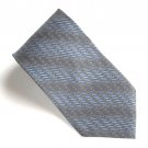 Claiborne Black Navy Blue Geometric Design Silk Necktie Tie