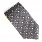 Hunting Horn Black Red Gray Green Geometric Design 100% Silk Necktie