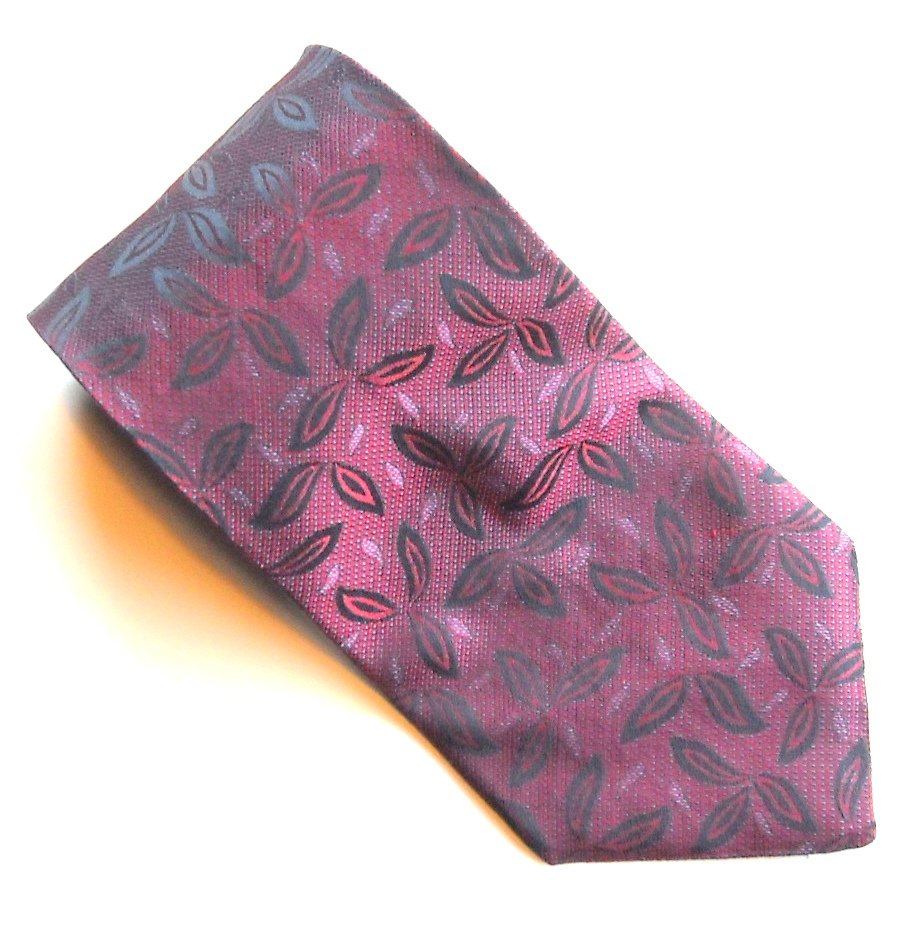Kenar Handmade Cardinal Red with Design Necktie Tie
