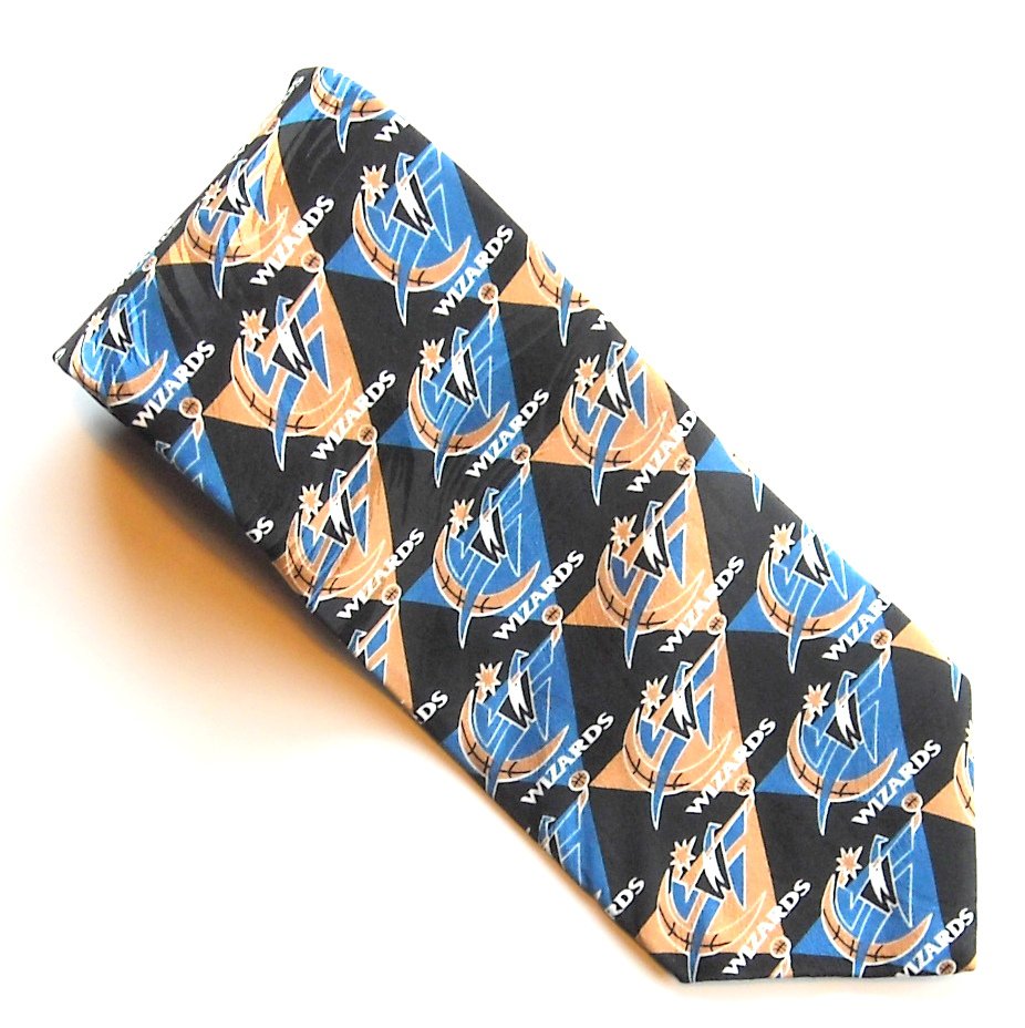 RM Sport Washington Wizards Black Blue Yellow Novelty Necktie Tie