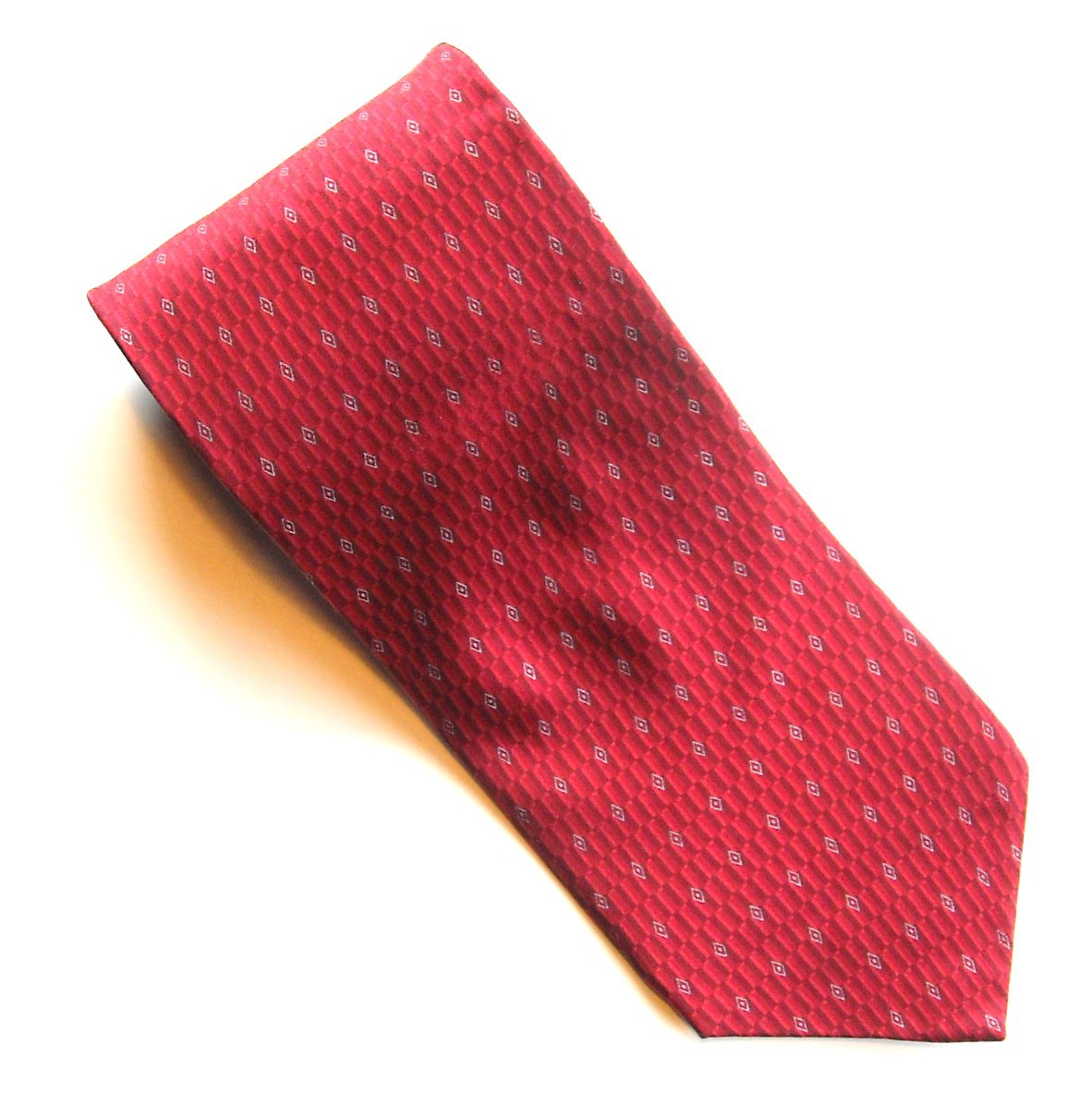 Murano Red Black Silver White Design Mens 100% Silk Necktie Tie