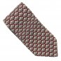 417 by Van Heusen Burgundy Brown Beige Flower Design Mens 100% Silk Necktie Tie