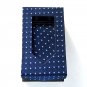 Blue White Dots Tie Handkerchief Cufflinks Boxed Gift Set