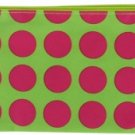 Pink with Green Polka Dots 10" Pouch #C8-810