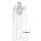 Dinner Dress - Hand Beaded Cutout Shoulder