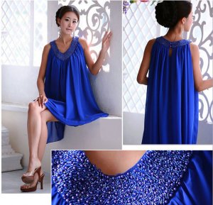 sleeveless chiffon dress