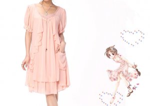 chiffon dress large