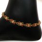 GENUINE INDIAN GOLD FINISH POLKI PEARL RUBY EMERALD BRIDAL ANKLET PAYAL 2PC AP5