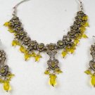 STUDIO DESIGNER VICTORIAN ANTIQUE FINISH REVERSE AD NECKLACE EARRING SET F62