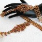 POLKI INDIA DESIGNER UNIQUE 8 PC SEMIPRECIOUS STONE HEAVY BRIDAL NECKALCE SET