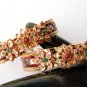 BEAUTIFUL INDIAN GOLD TONE POLKI CZ RUBY EMERALD CZ 2PC BANGLES BRACELET DJ163