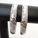 2PC VERY BEAUTIFUL INDIAN SILVER PLATED WEDDING JEWELRY BANGLE BRACELET 2.8 H73