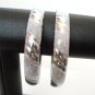 2PC VERY BEAUTIFUL INDIAN SILVER PLATED WEDDING JEWELRY BANGLE BRACELET 2.8 H73