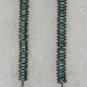 2 PC ANTIQUE FINISH LONG VICTORIAN AMERICAN SAPPHIRE DESIGNER EARRINGS VE61