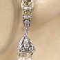 ANTIQUE 2 TONE VICTORIAN DESIGNER JEWELRY AMERICAN AD PEARL BEADS EARRINGS 175