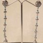 AWASOME!! SILVER PL LONG VICTORIAN AMERICAN PEARL SAPPHIRE DESIGNER EARRINGS 185