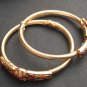 2PC INDIAN GOLD FINISH SIMULATED RUBY EMERALD BANGLE BRACELET 2.6" OPENABLE