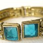 GORGEOUS 1PC INDIAN ANTIQUE FINISH SAPPHIRE CZ VICTORIAN BRACELET 2.6" VB275