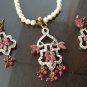 Antique Sterling Silver Style Gemstone Pendant Set with earring SIG51R