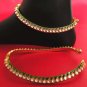 PREMIUM INDIAN GOLD FINISH KUNDAN HINGED FASHION ANKLET BELLYDANCE PAYAL 2PC AK2