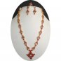 PREMIUM INDIAN VICTORIAN STYLE JEWELRY CZ BEADS ( CRYSTAL ) PENDANT NECKLACE SET