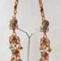 BOLLYWOOD STYLE PREMIUM JEWELRY SIMULATED CZ POLKI LONG JHUMKI EARRING PAIR F201