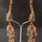 BOLLYWOOD STYLE PREMIUM JEWELRY SIMULATED CZ POLKI LONG JHUMKI EARRING PAIR F201