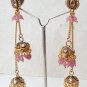 BOLLYWOOD PREMIUM JEWELRY SIMULATED CZ POLKI KASHMIRI JHUMKI EARRING PAIR F197