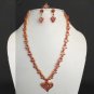 NEW 3 PC GOLD FINISH INDIAN BRIDAL DESIGNER JEWELRY RUBY LONG NECKLACE SET Fr6