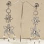 BOLLYWOOD SILVER FINISH VICTORIAN DIAMOND PEARL BEADS ( FA ) EARRING PAIR F19