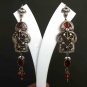 PREMIUM INDIAN JEWELRY VICTORIAN SIMULATED CZ GLASS BEADS EARRING PAIR fve49