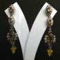 PREMIUM INDIAN JEWELRY VICTORIAN SIMULATED CZ & GLASS BEADS EARRING PAIR fve43