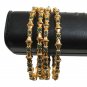 PREMIUM INDIAN JEWELLERY 4PC POLKI BANGLE FAUX  EMERALD 2.4 SIZE FB19