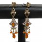 PREMIUM INDIAN JEWELRY ANTIQUE VICTORIAN STIMULATED DIAMOND EARRING PAIR fve94