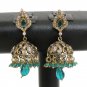PREMIUM INDIAN JEWELRY VICTORIAN STIMULATED DIAMOND JHUMKI EARRING PAIR fve98