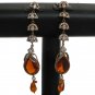 PREMIUM INDIAN JEWELRY ANTIQUE FINISH VICTORIAN DESIGNER CZ EARRING PAIR fve84