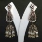 PREMIUM INDIAN JEWELRY VICTORIAN SIMULATED DIAMOND PEARL (FA) EARRING PAIR fve23